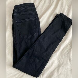 Hollister Jeans Womens 24x26 Black Denim High Rise Jegging Advanced Stretch